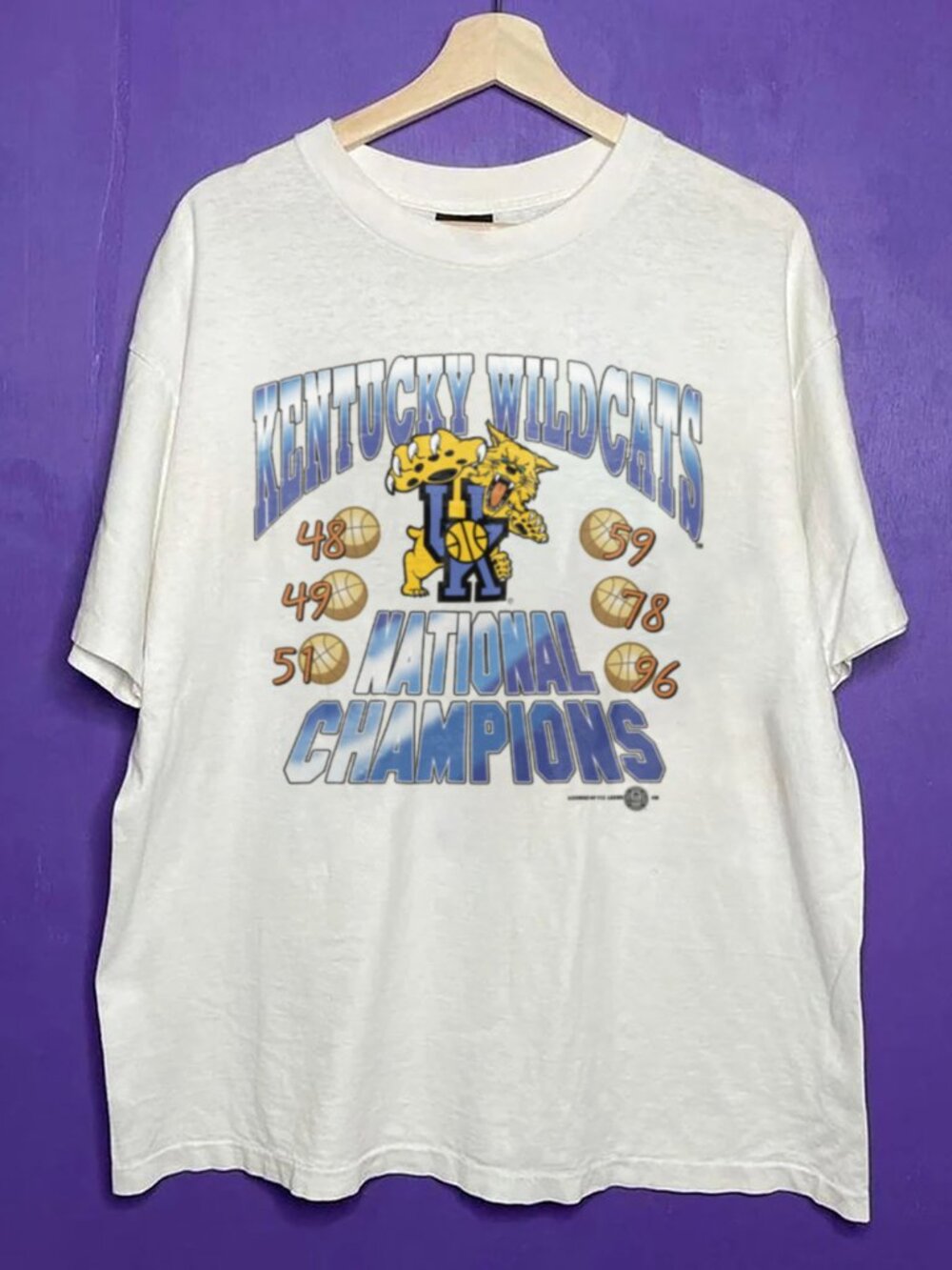 Vintage University of Kentucky, Kentucky Wildcats National Champions Shirt Tee